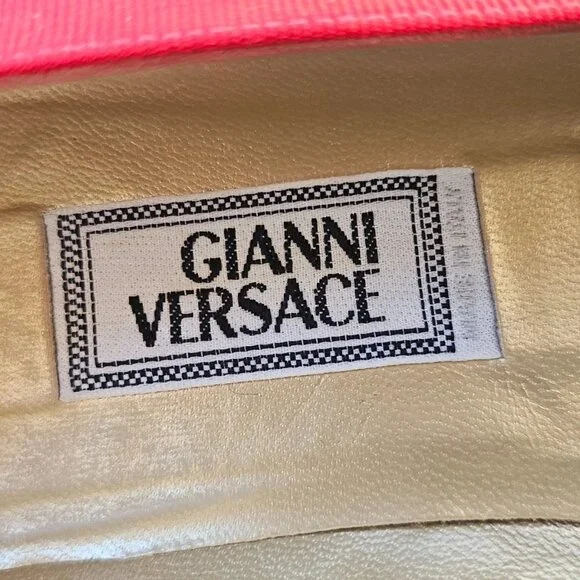 Gianni Versace Vintage Shoe Women Flat Multi Color Upper Made in Italy Size 35.5 - Picture 11 of 13